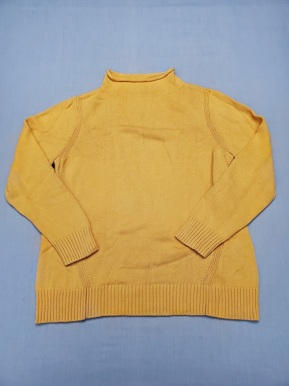 Karen Scott Womans Yellow Turtleneck Sweater Size XL
